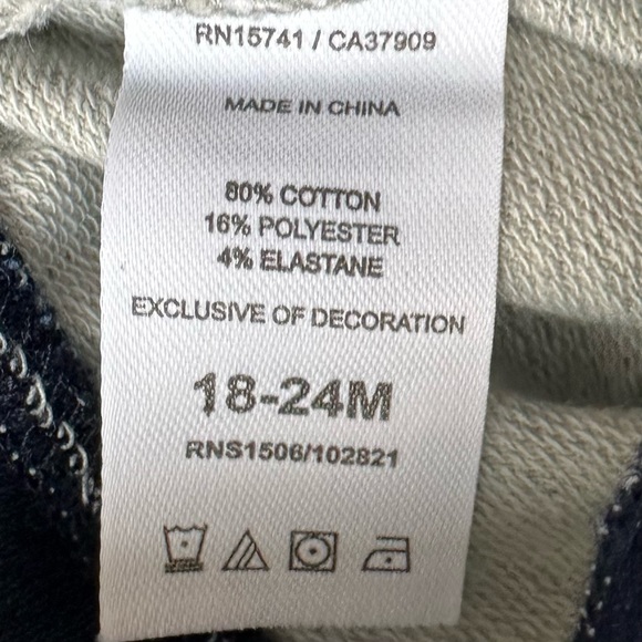 NWT Splendid Boys Light Grey and Navy Patched Knees Sweatpants Size 18-24 Months - Picture 9 of 9